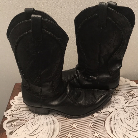Dan Posts Men Cowboy Boots Sz 10D Black - Picture 11 of 11